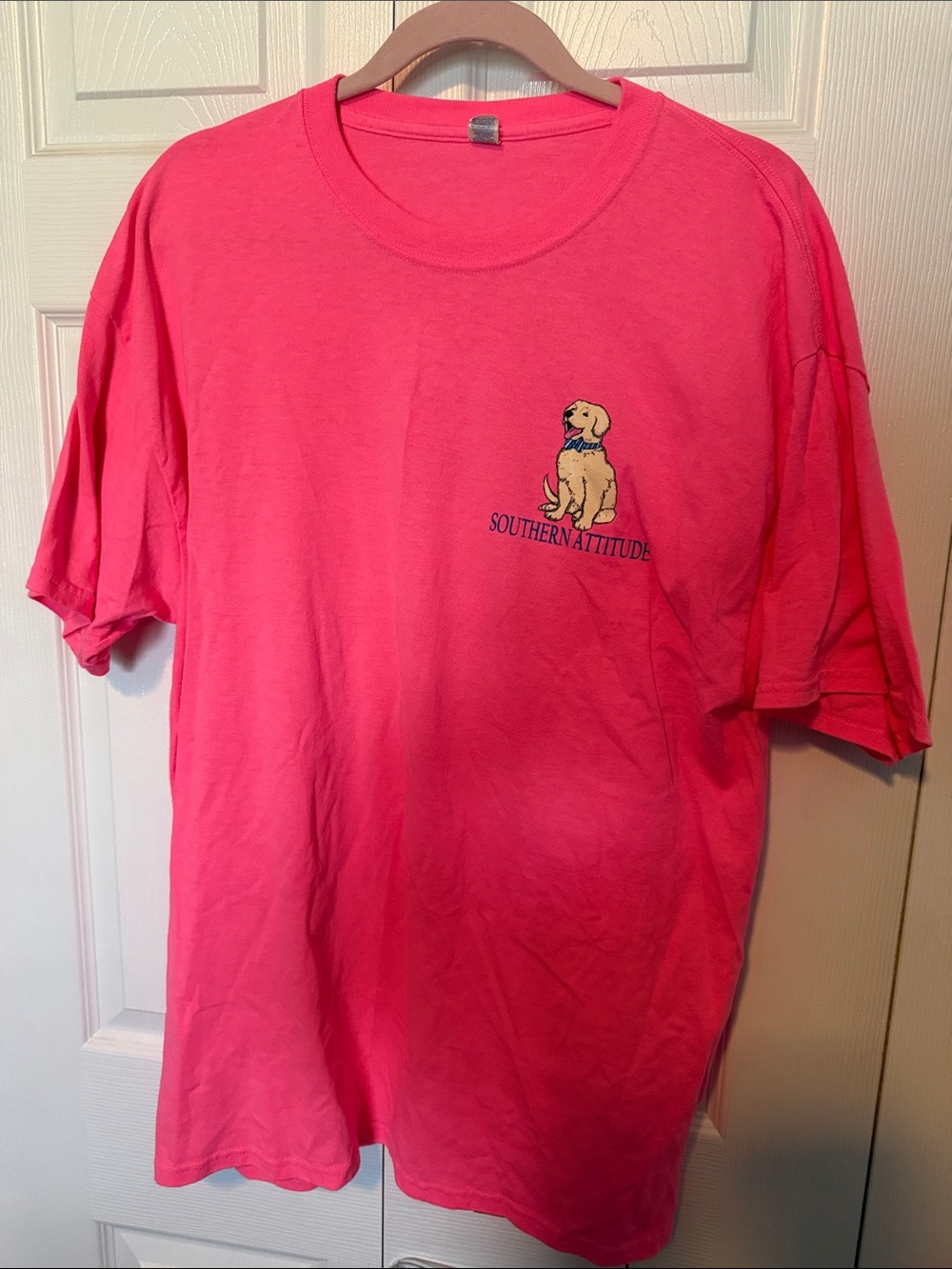Jerzees Bright Pink Dog Graphic Tee